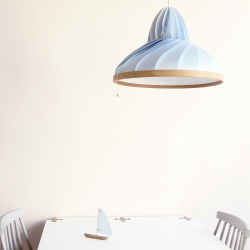 Wellenpendelleuchte Pastellblau Snowpuppe