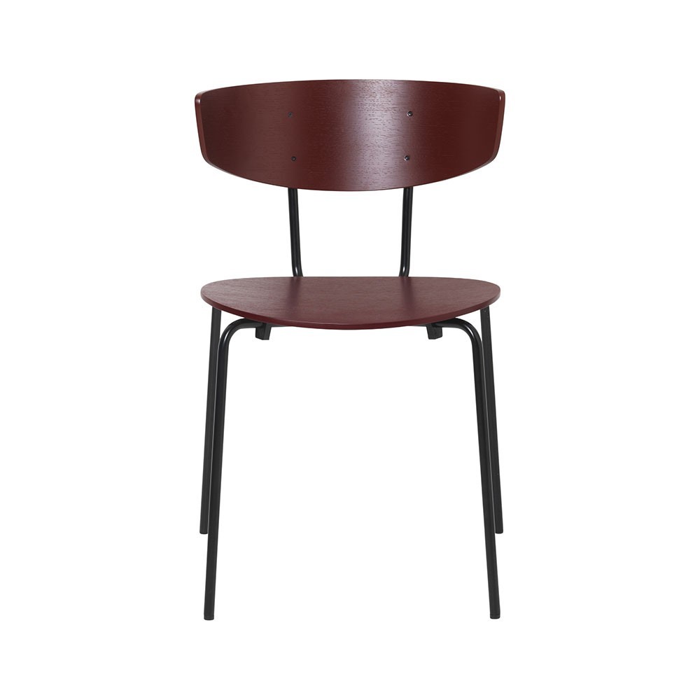 Set mit 2 rotbraunen Stühlen von Herman Ferm Living