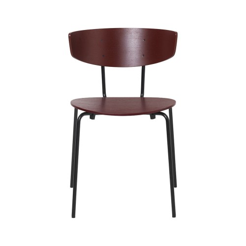 Set of 2 Herman chairs red brown Ferm Living