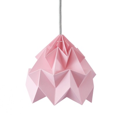Moth paper origami lamp pink Snowpuppe
