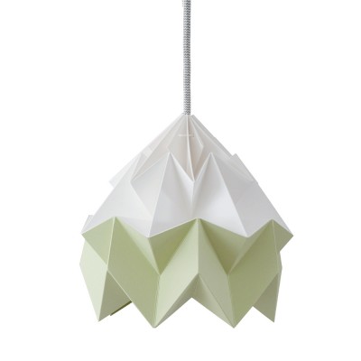 Carta da appendere origami Moth white & autumn green Snowpuppe