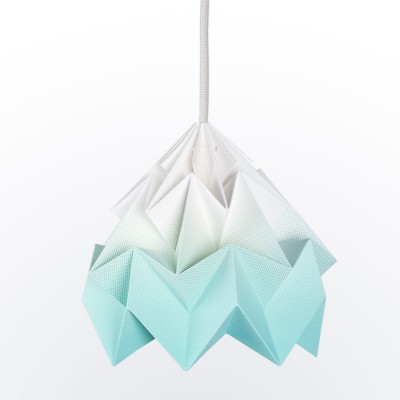 Moth paper origami lamp gradient mint Snowpuppe