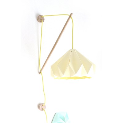 Klimoppe lampada da parete con lampada a sospensione Castagno giallo canarino Snowpuppe