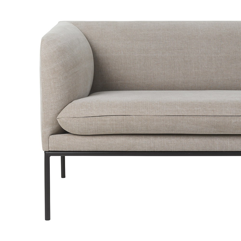 Turn sofá de 2 plazas de algodón y lino natural Ferm Living