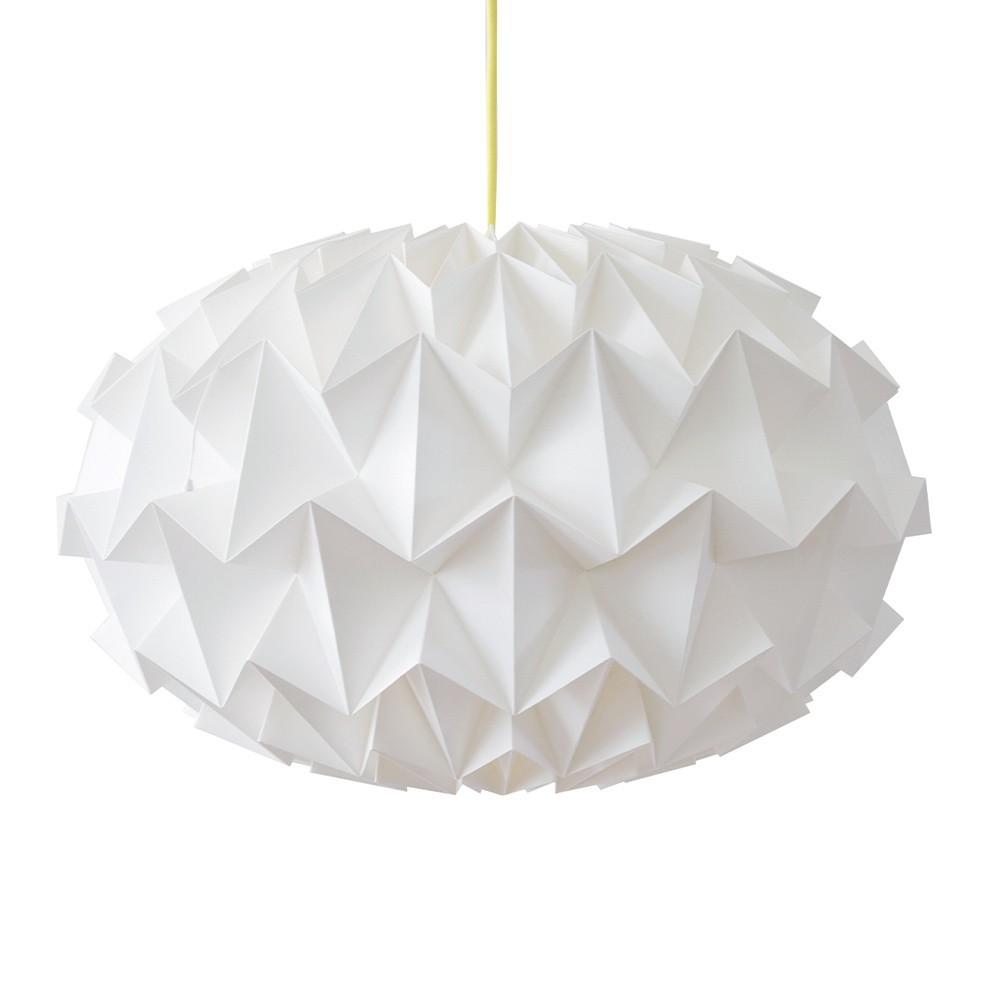 Origami hanglamp in wit Signature-papier Snowpuppe