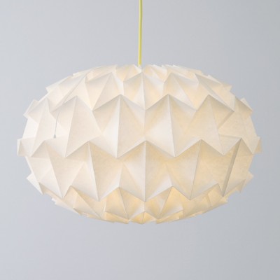Signature folded paper origami lampshade white Snowpuppe 2