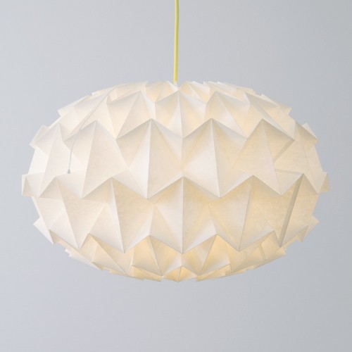 Origami hanglamp in wit Signature-papier Snowpuppe