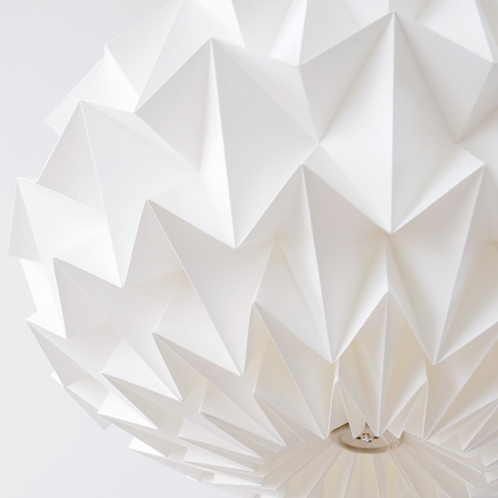 Lámpara colgante Origami en papel Signature blanco Snowpuppe