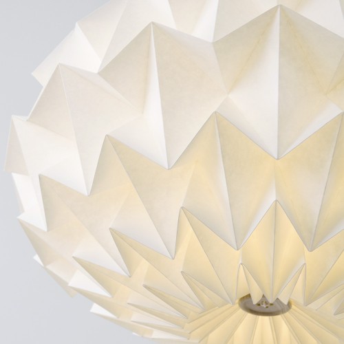 Lámpara colgante Origami en papel Signature blanco Snowpuppe