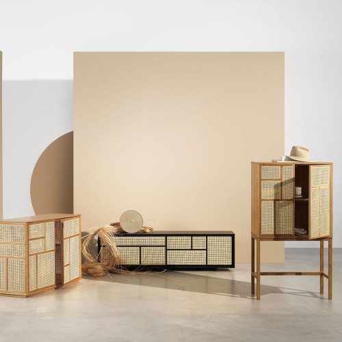 Cabinet Air noir & cannage Design House Stockholm