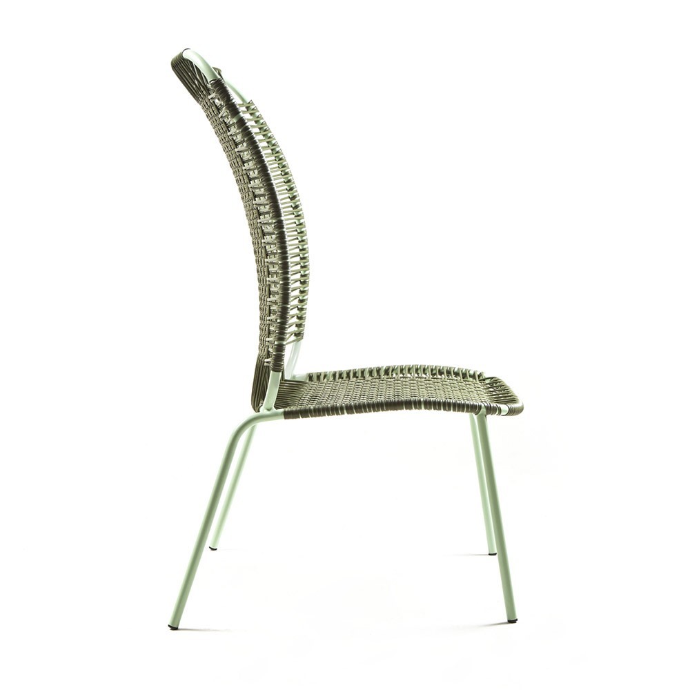 Chaise lounge haute Cielo olive & menthe ames