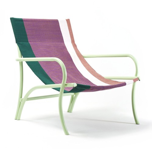 Maraca fauteuil groen / paars / rood & mint ames