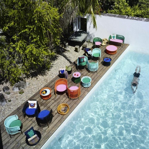 Caribe bijzettafel mint, groen & zwart ames