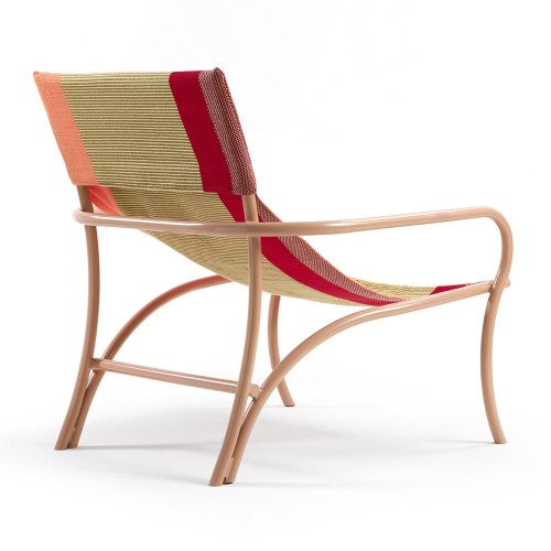 Maraca Sessel orange, gold, rot & Stuhl ames