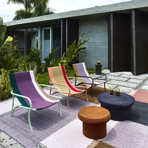 Fauteuil Maraca orange, or, rouge & chair ames