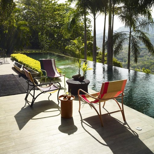 Maraca fauteuil oranje, goud, rood & stoel ames