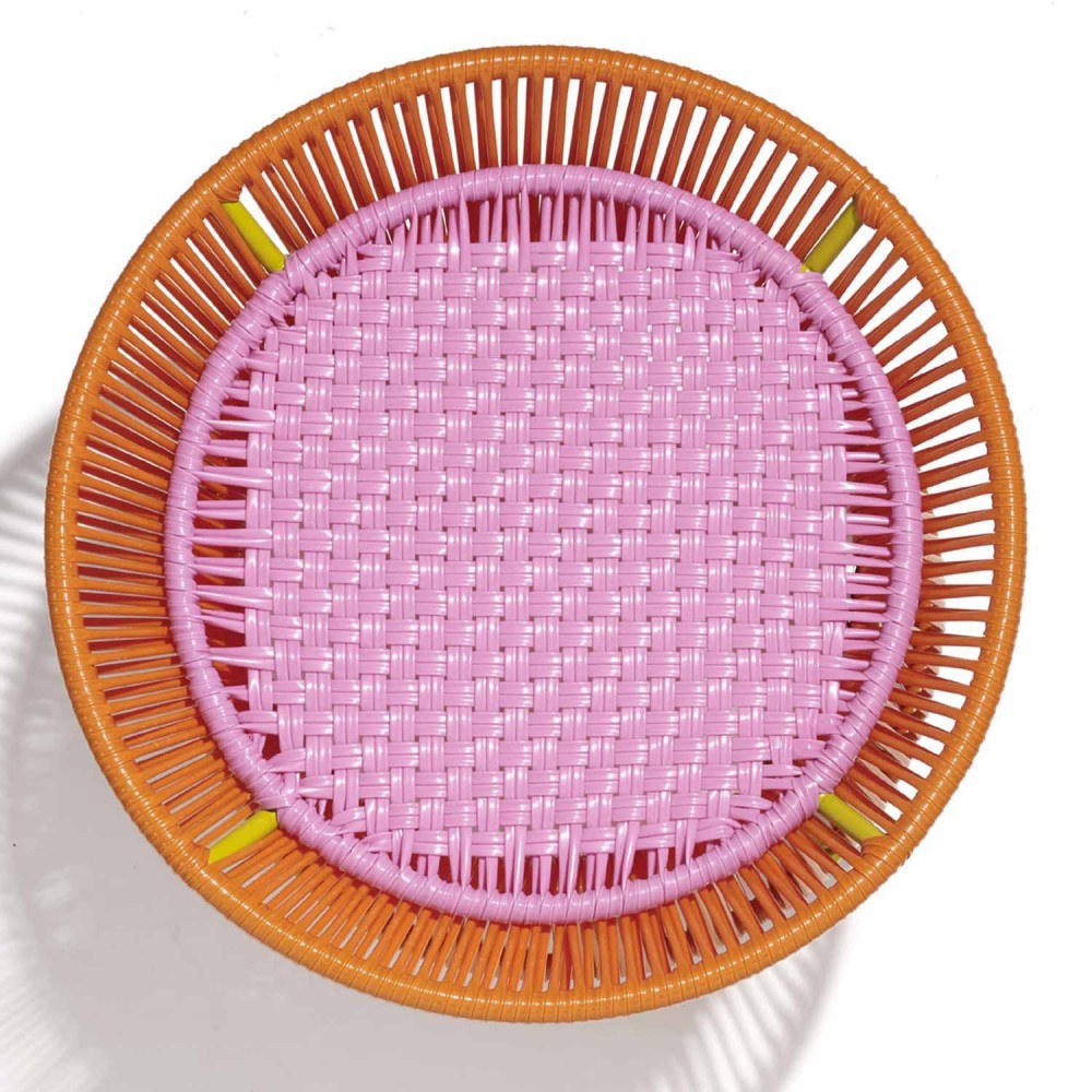 Caribe basket table orange, pink & curry ames