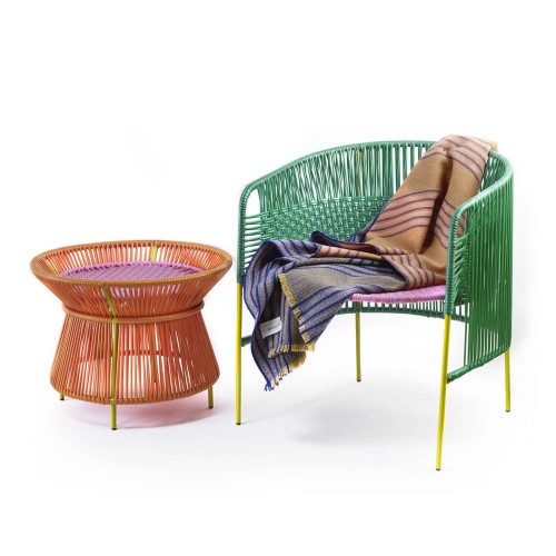 Tavolino Caribe arancione, rosa e curry ames