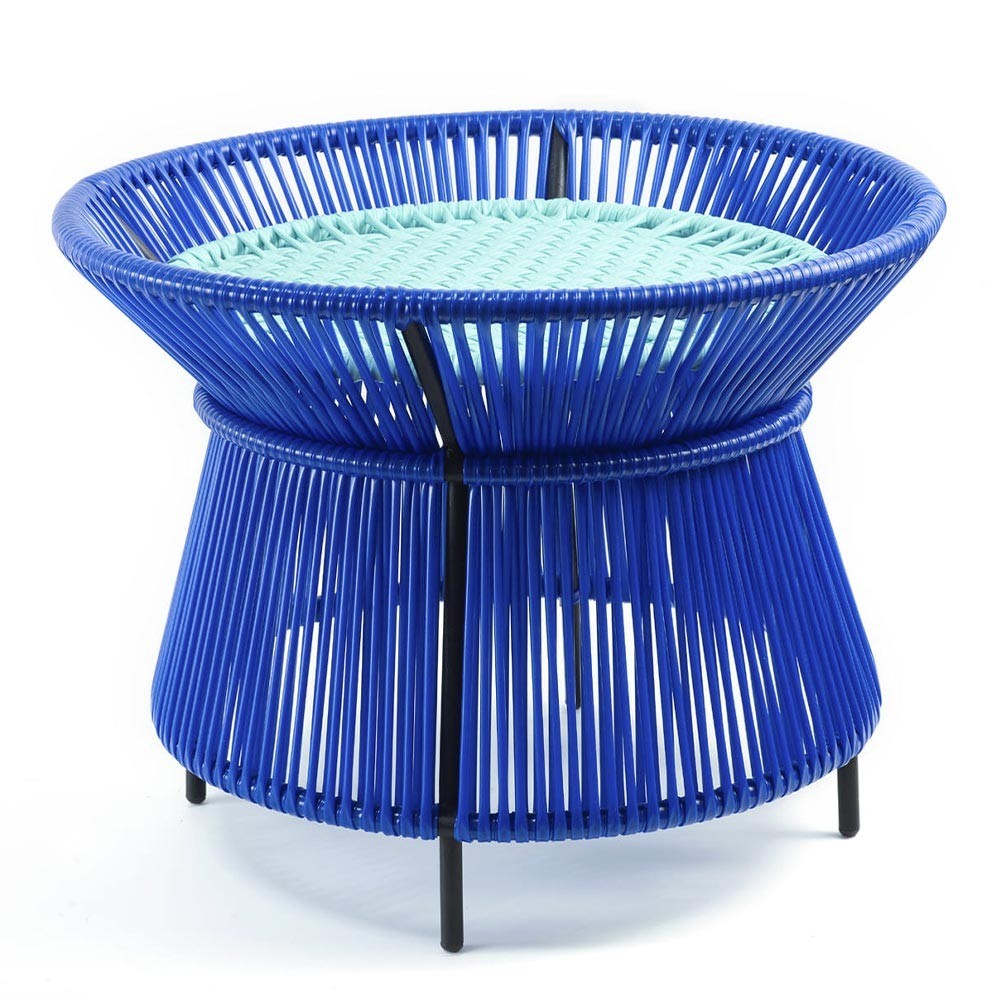 Caribe basket table blue, mint & black ames