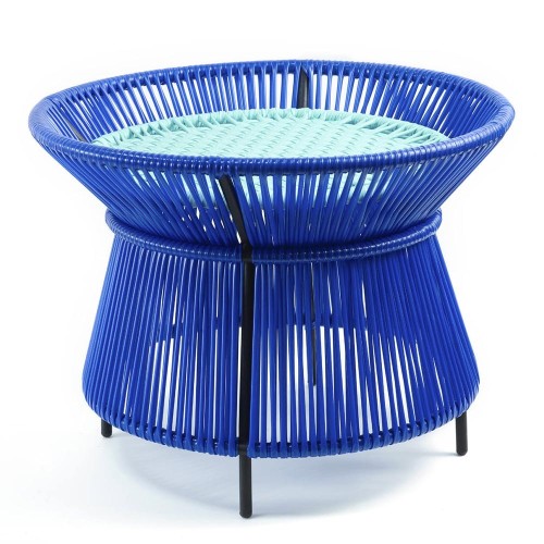 Tavolino Caribe blu, menta e nero ames