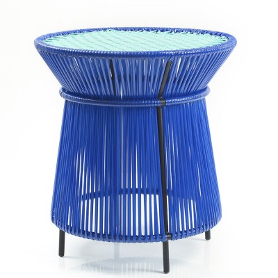 Caribe high side table blue, mint & black ames