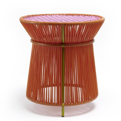 Caribe high side table orange, pink & curry ames