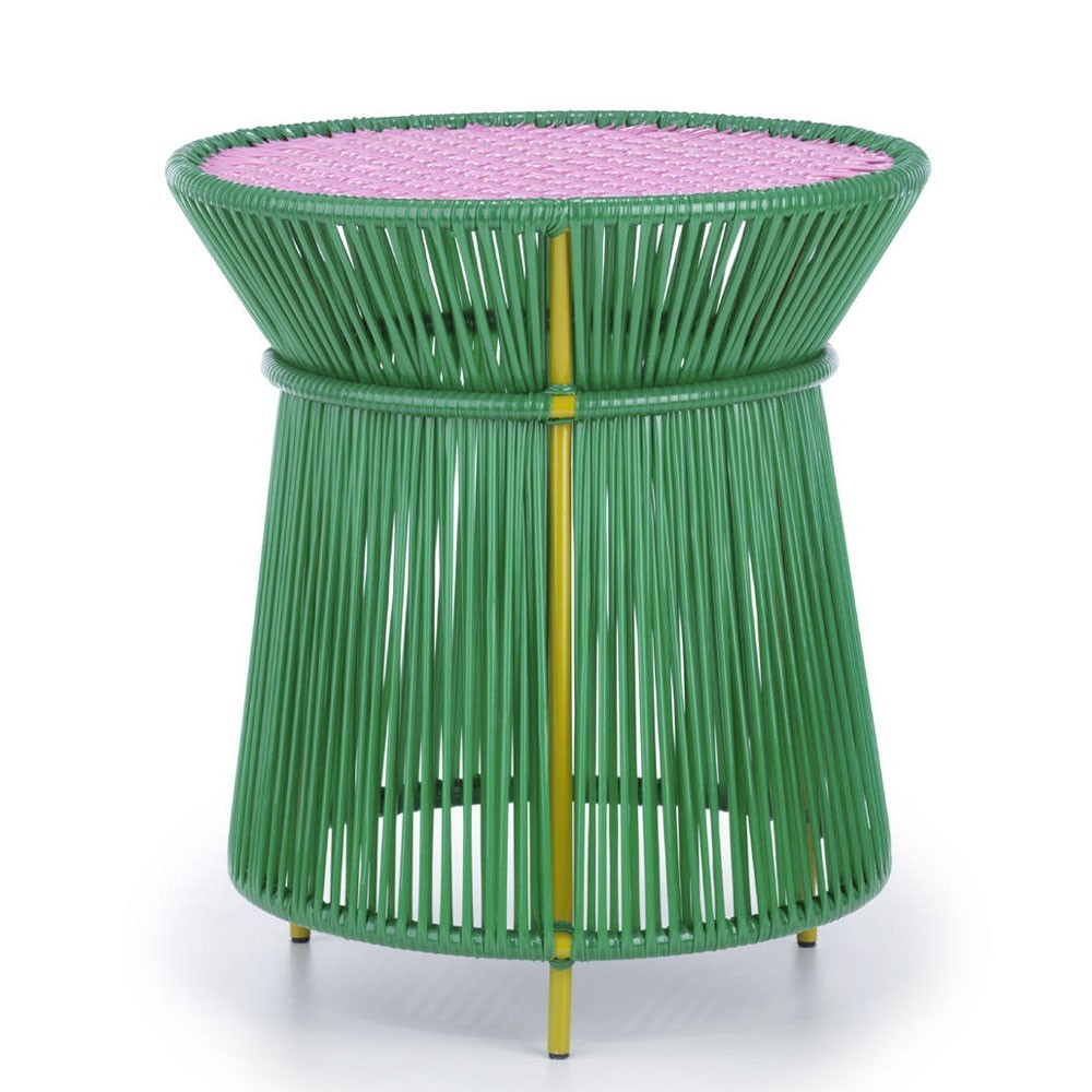 Caribe high side table green, pink & curry ames