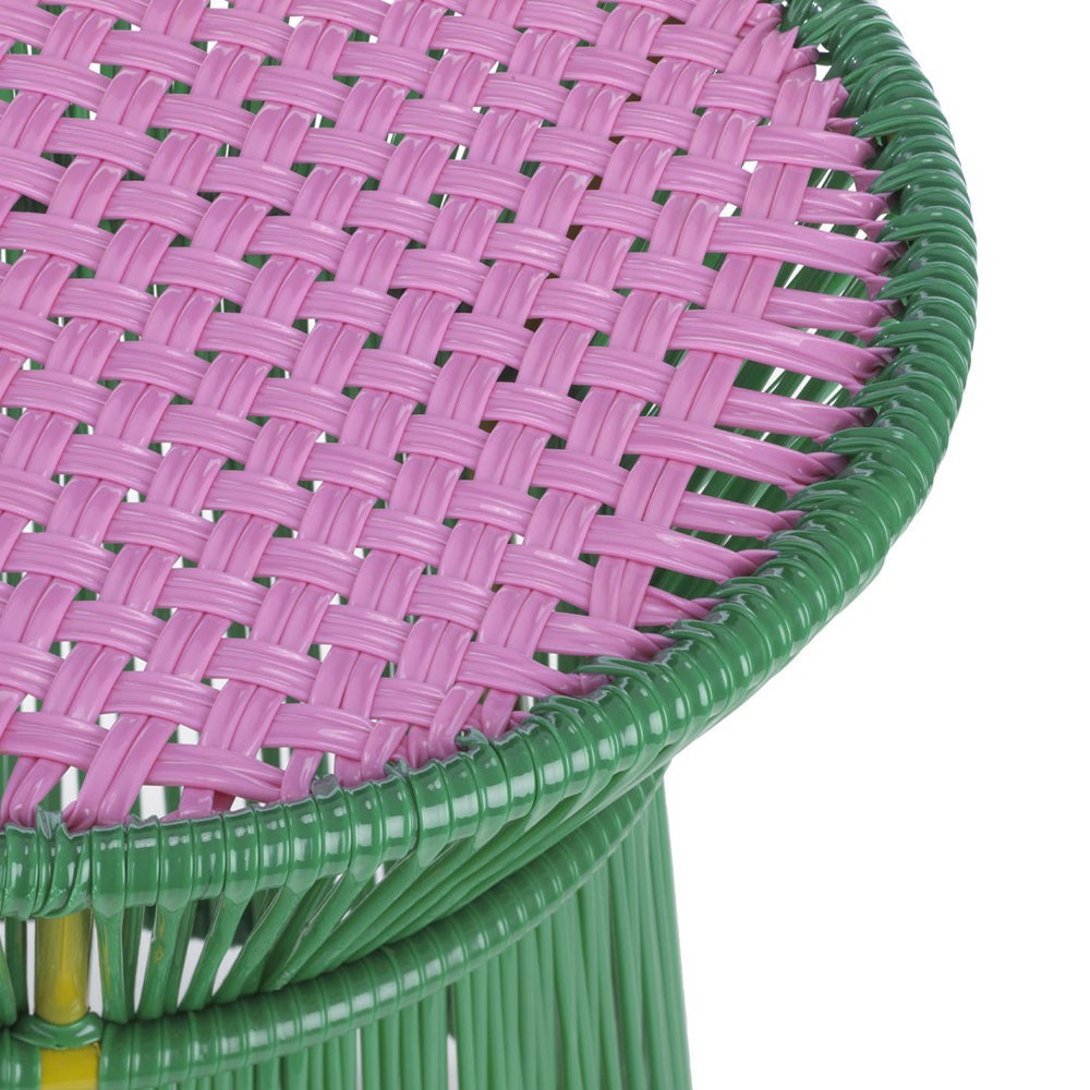 Caribe high side table green, pink & curry ames