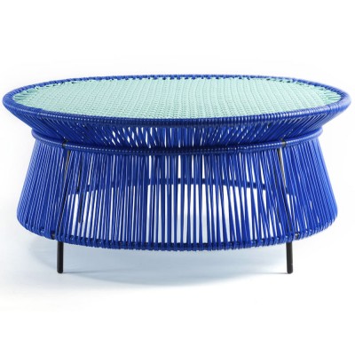 Caribe low table blue, mint & black ames