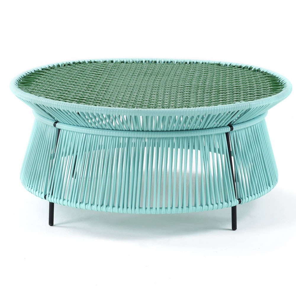 Caribe low table mint, green & black ames
