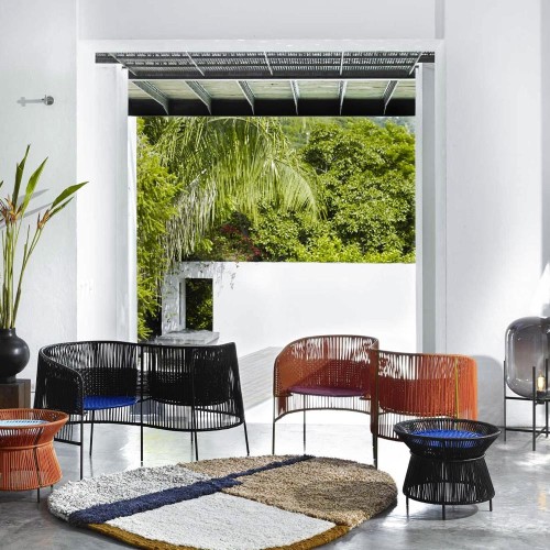 Mesa de centro Caribe menta, verde y negro ames