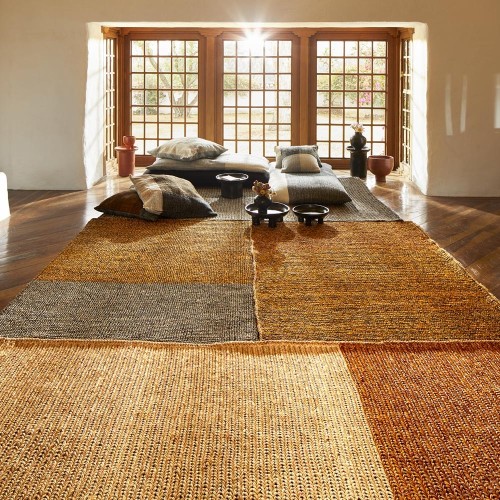 Par vloerkleed roze groen & terracotta geel S ames