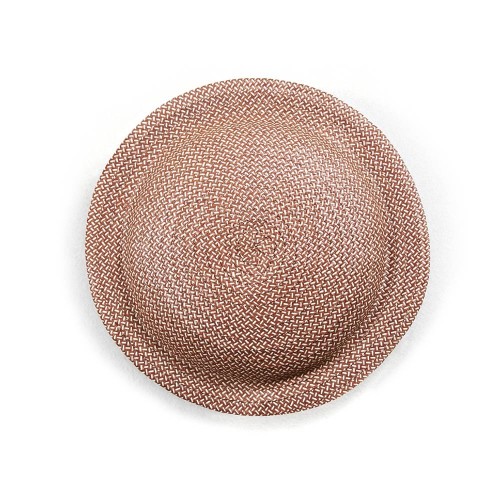 Sgabello Cana rosso scuro, naturale e sedia ames