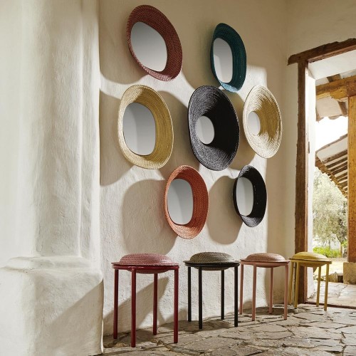 Cana kruk donkerrood, naturel & stoel ames