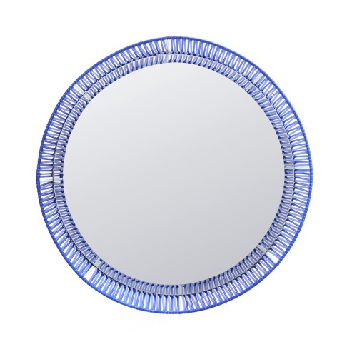 Miroir rond Cesta bleu & menthe ames