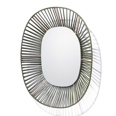 Ovaler Spiegel Cesta olivgrün & Fleisch ames