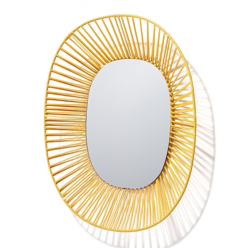 Miroir ovale Cesta miel & sable ames