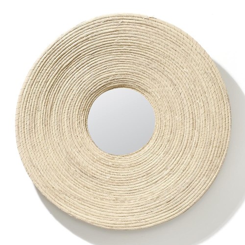 Miroir rond Killa naturel ames