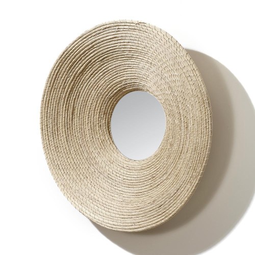 Killa round mirror natural ames