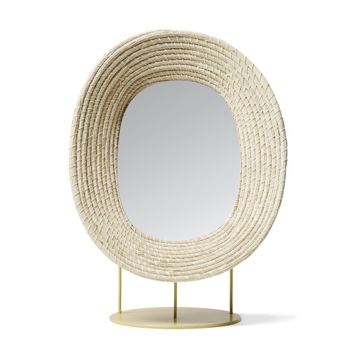 Miroir sur pied Killa naturel ames