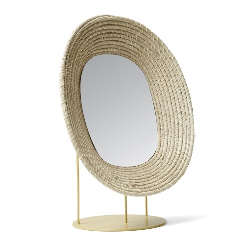 Miroir sur pied Killa naturel ames