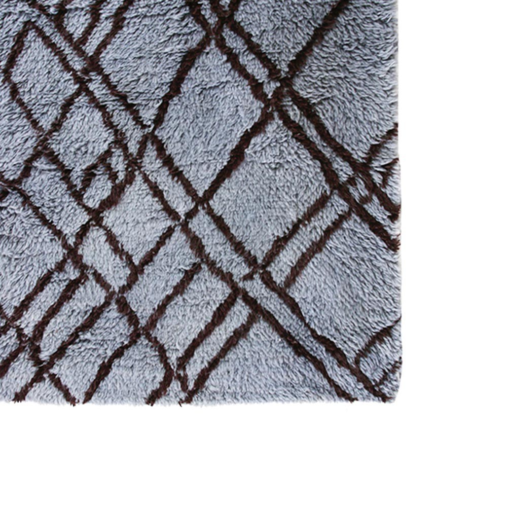 Woolen berber rug grey & blue 180 x 280 cm HKliving