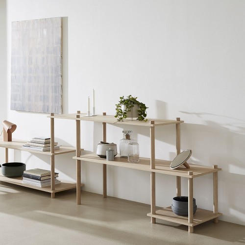 Set of 2 legs D Elevate shelving system Woud