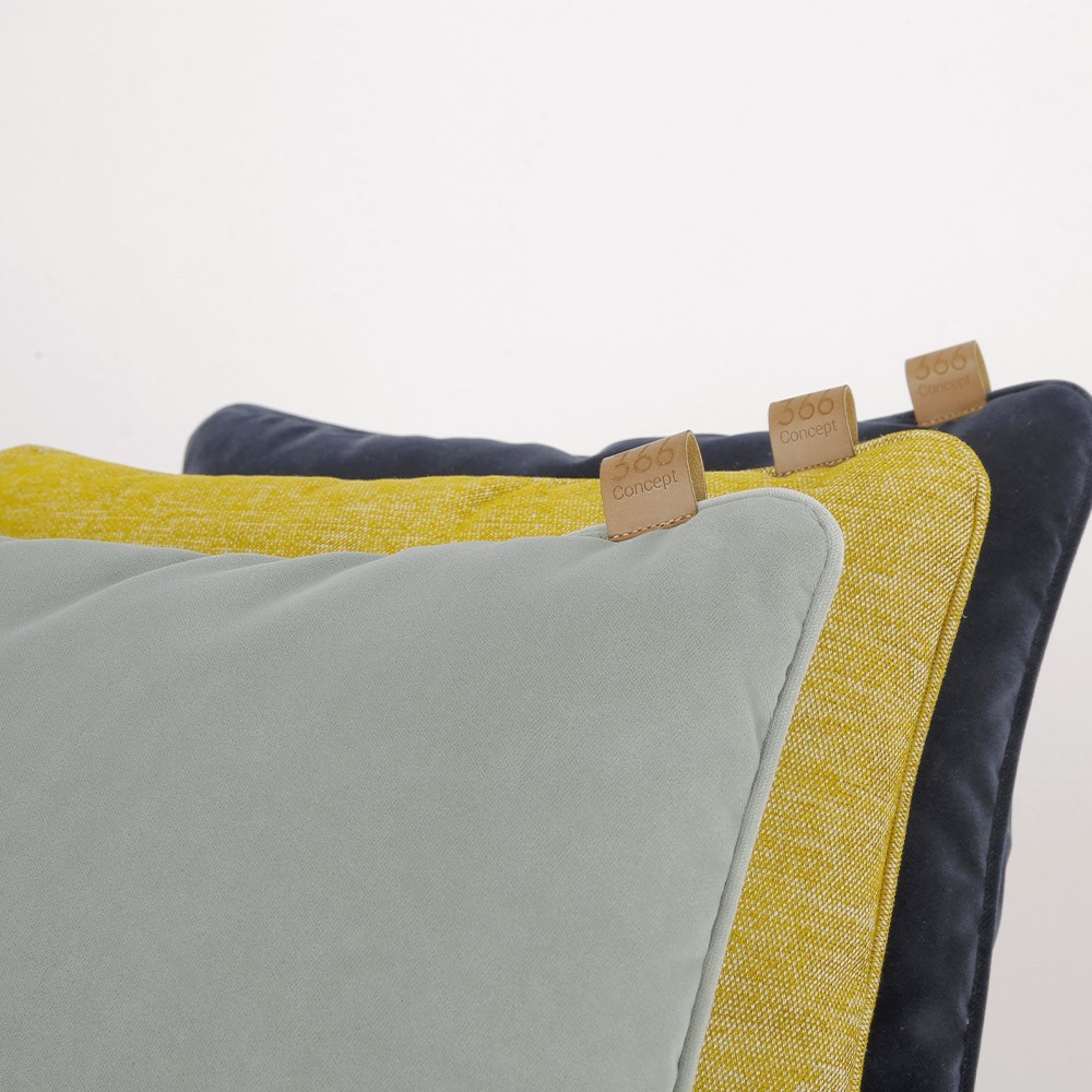 Grey square cushion Velvet 366 Concept