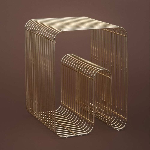 Curva stool gold AYTM