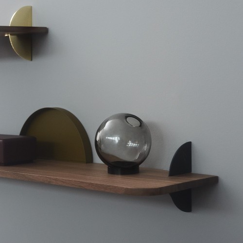 Aedes shelf walnut & black 50 cm AYTM