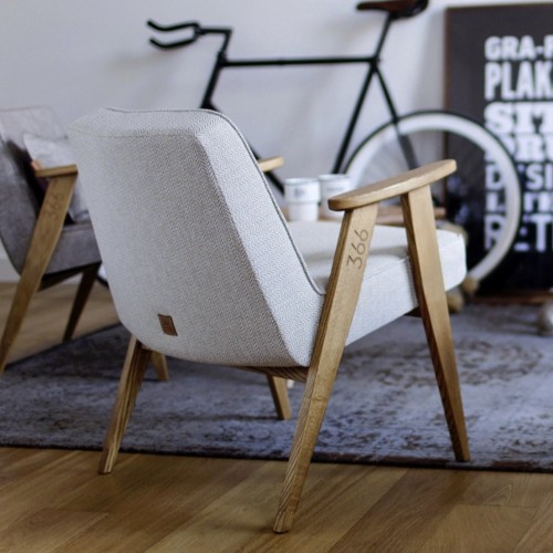 Fauteuil 366 Laine blanc & bleu 366 Concept