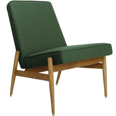 Fauteuil Club Fox Laine vert bouteille 366 Concept