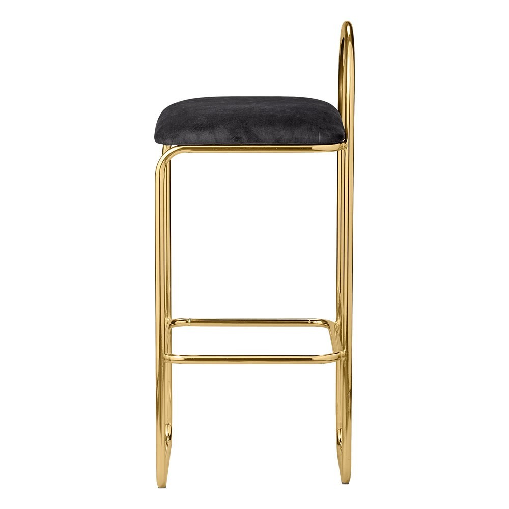 Angui bar chair anthracite & gold 92 cm AYTM