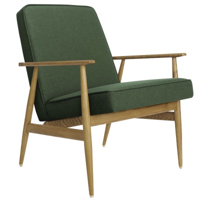 Fox fauteuil flessengroen wol 366 Concept